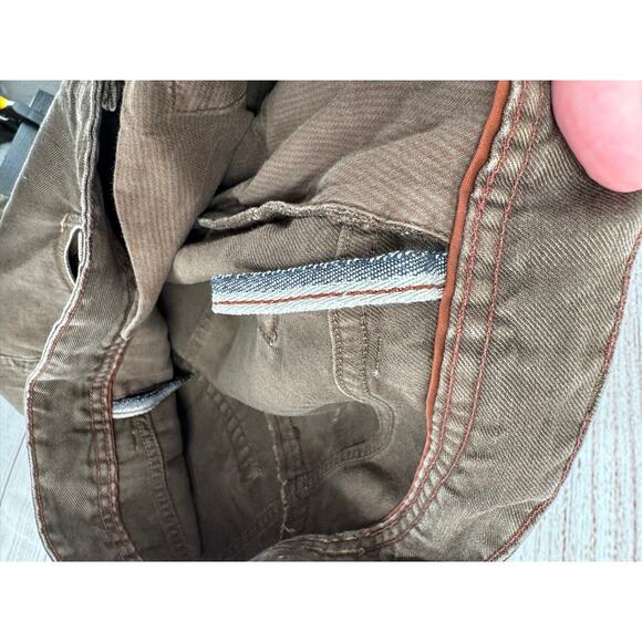 Loro Piana Linen Cotton Blend Straight Leg Jeans Mens 36 (33) Brown Made Italy - Picture 13 of 14